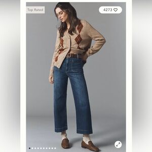 The Colette Crop Wide Leg Jeans by Maeve